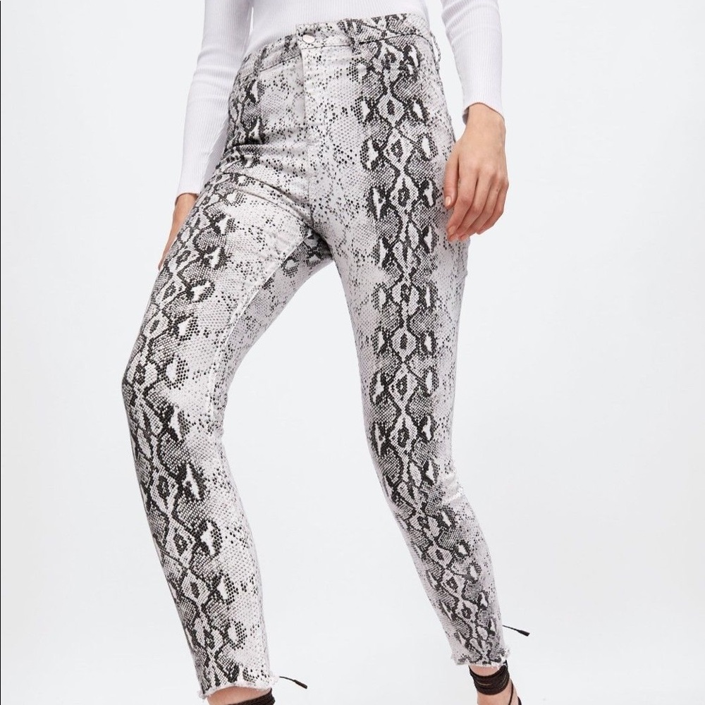 Snakeskin denim